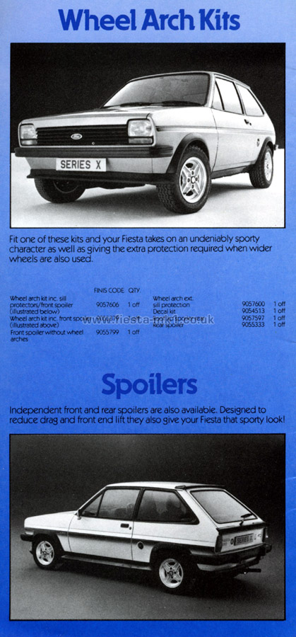 Fiesta MK1: Series-X Parts - Page 1