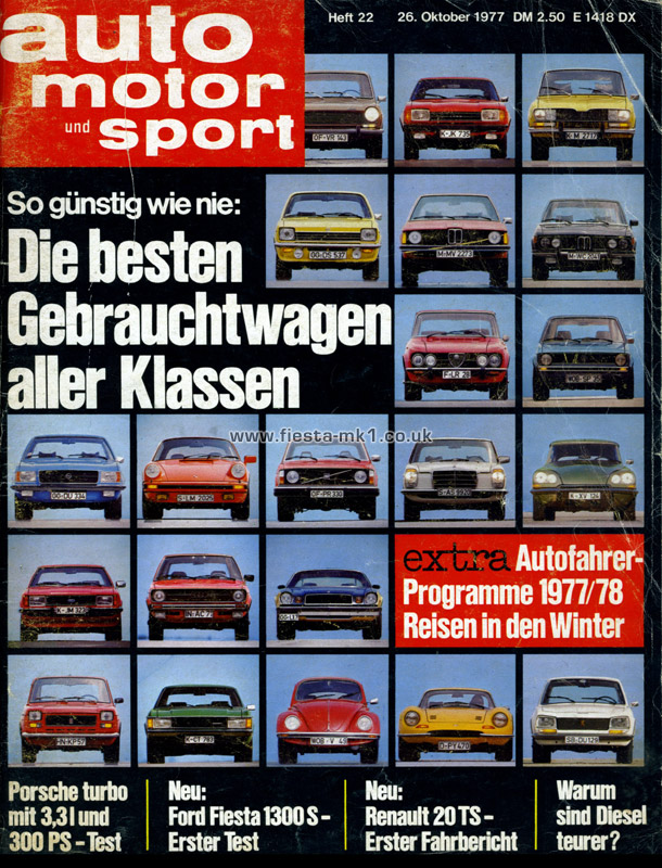 Auto Motor und Sport - Road Test: Fiesta 1300S (Sport) - Front Cover