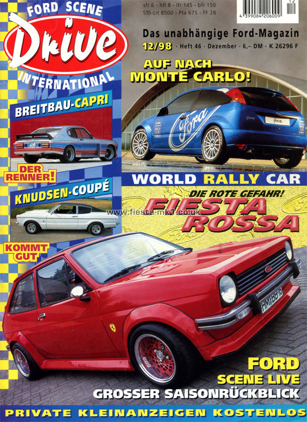 Drive Ford Scene International - Feature: Fiesta X RS - Front Cover