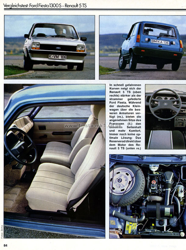 Middle In fast cornering leans the Renault 5 TS top right stronger than 