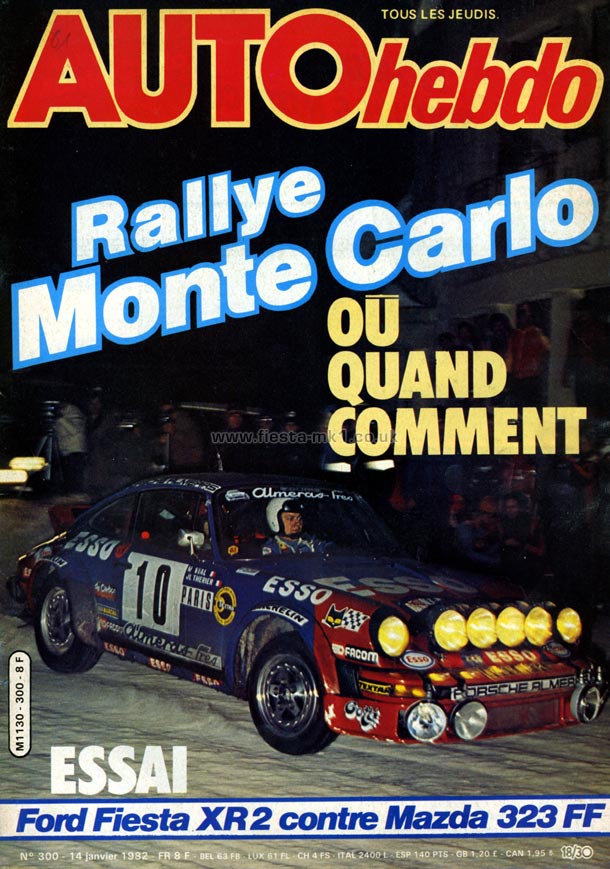 Auto Hebdo - Group Test: Fiesta XR2 - Front Cover