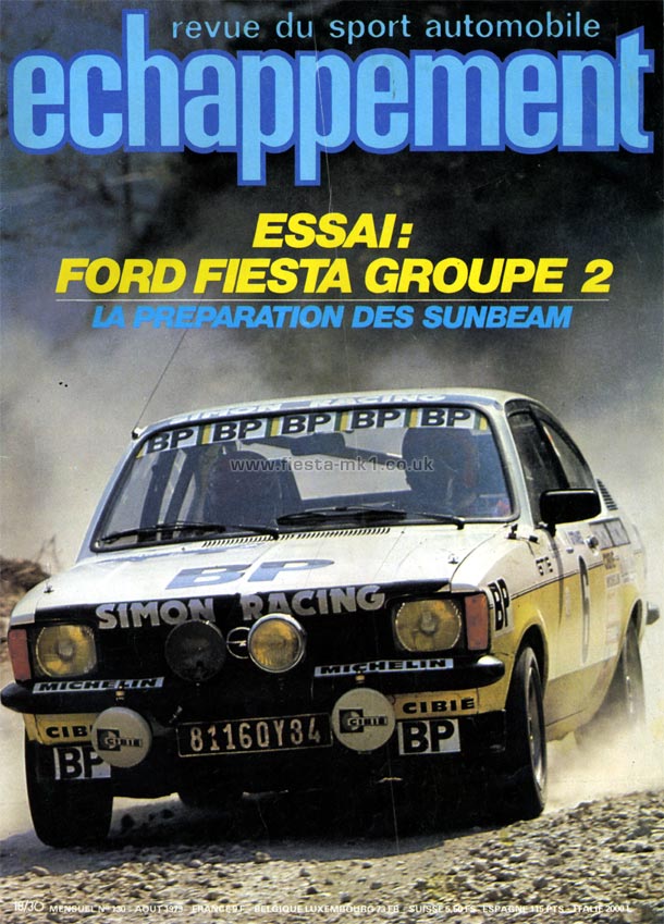 Echappement - Road Test: Fiesta Group 2 - Front Cover