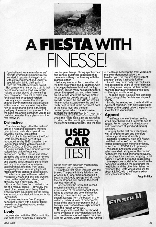 Car Mechanics - Road Test: Fiesta Finesse - Page 2
