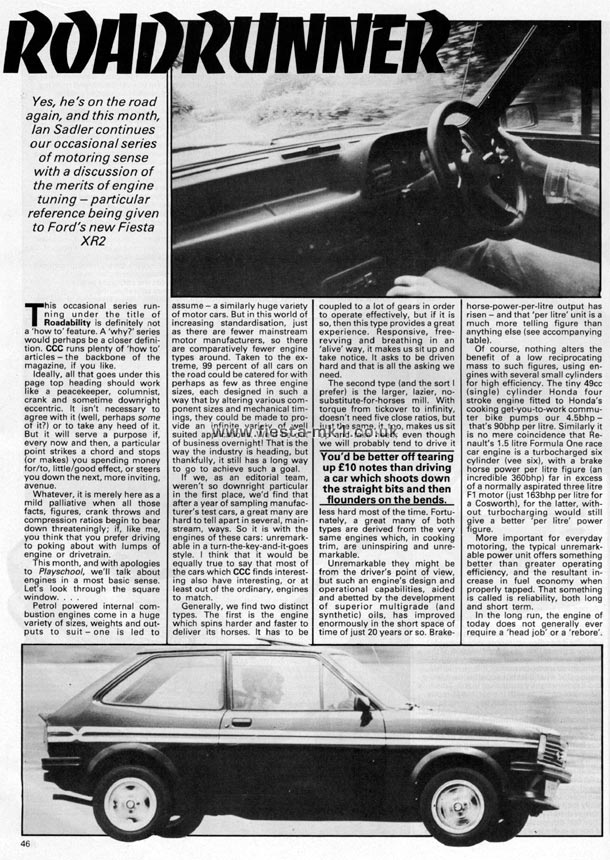 Cars and Car Conversions - Technical: Engine Tuning Fiesta XR2 - Page 1