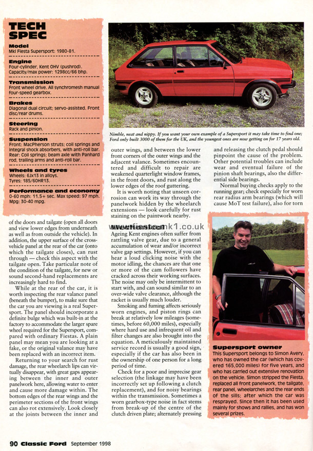 Classic Ford - Buyers Guide: Fiesta Supersport - Page 5