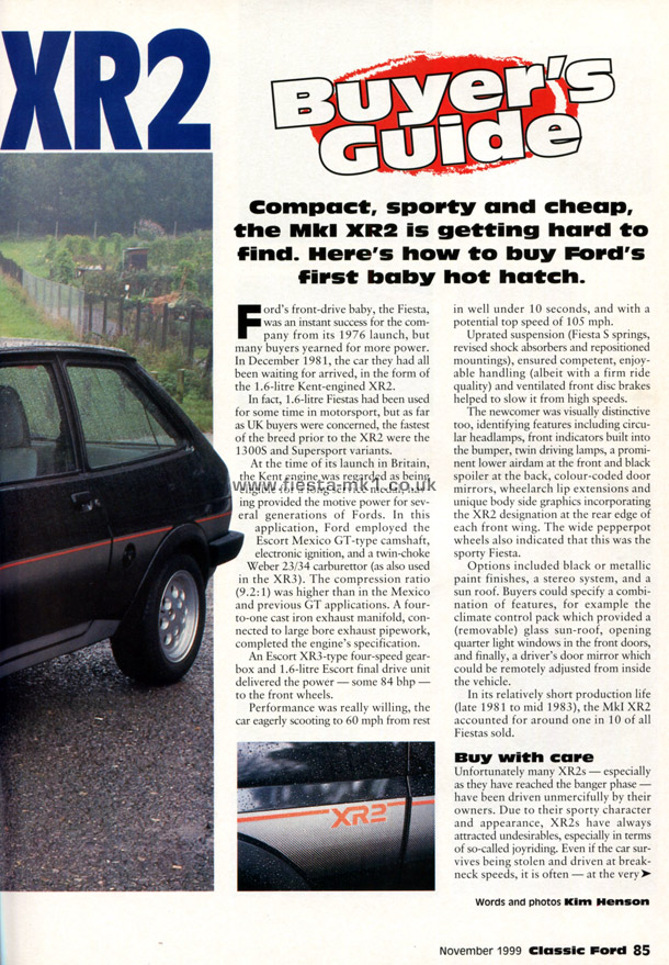 Classic Ford - Buyers Guide: Fiesta XR2 - Page 2