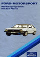 Fiesta MK1: Motorsport RS-Teileprogramm - Front Cover