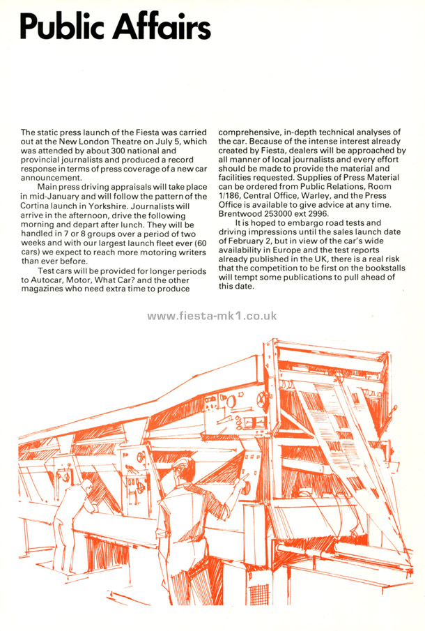 Fiesta MK1: Dealer Introduction Guide - Page 80