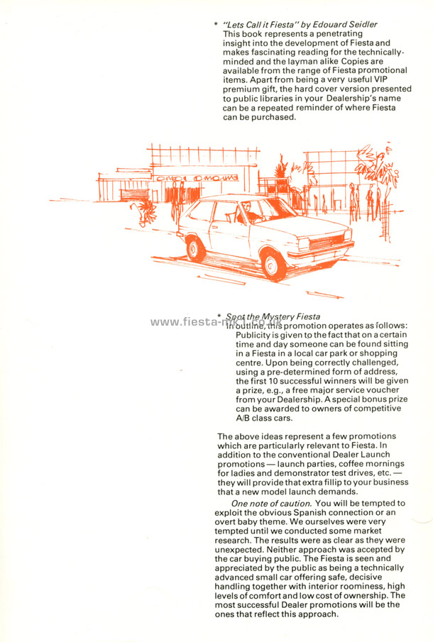 Fiesta MK1: Dealer Introduction Guide - Page 96