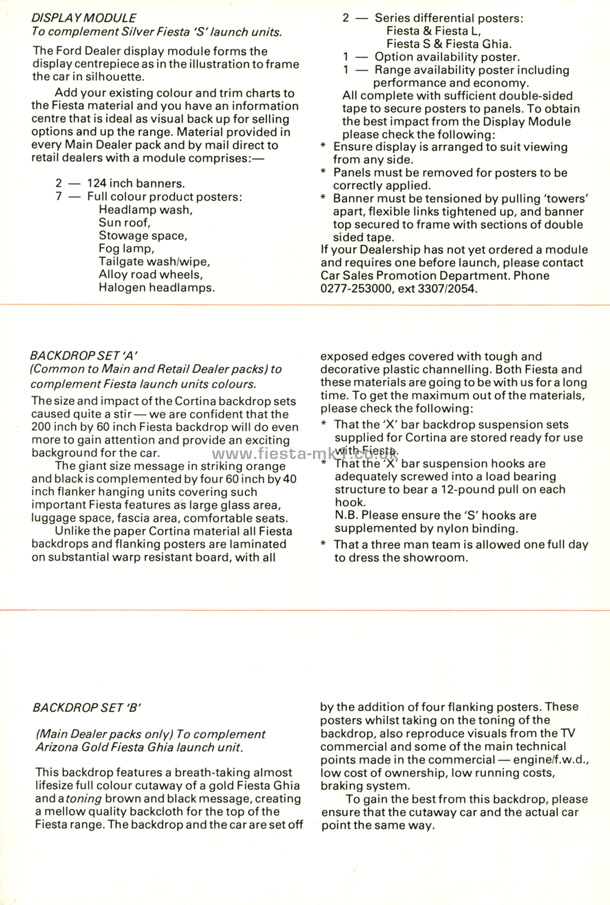Fiesta MK1: Dealer Introduction Guide - Page 100