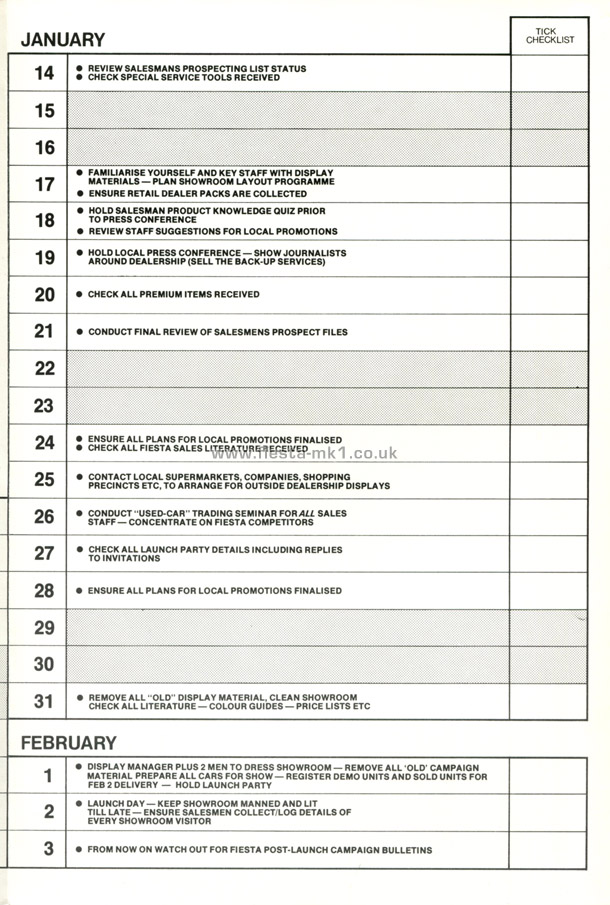 Fiesta MK1: Dealer Introduction Guide - Page 108