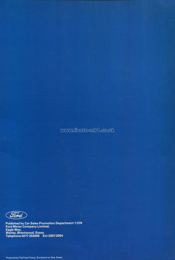 Fiesta MK1: Dealer Introduction Guide - Page 109