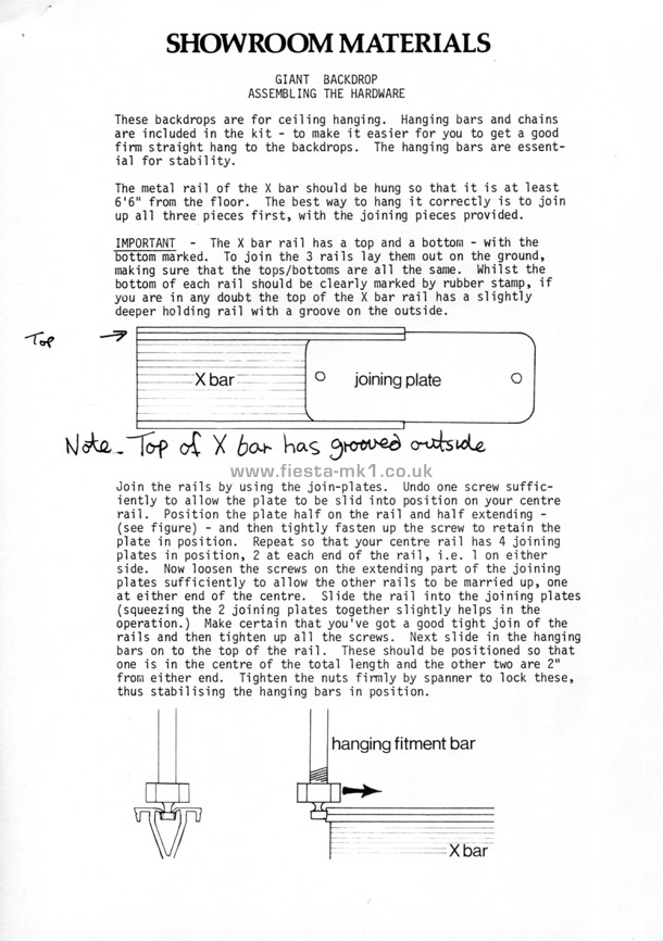 Fiesta MK1: Showroom Material Instructions - Page 5