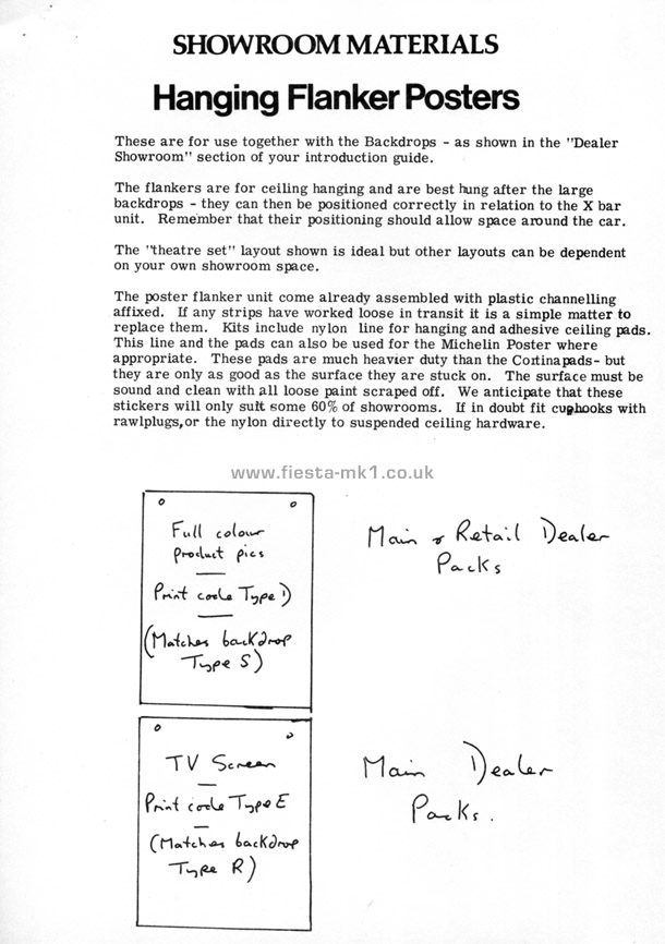 Fiesta MK1: Showroom Material Instructions - Page 9