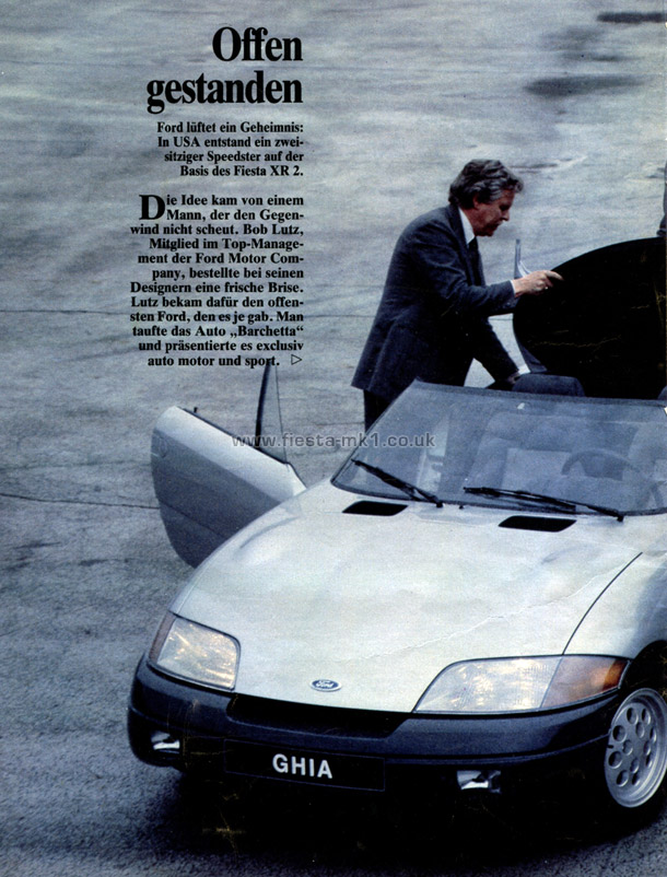 Auto Motor und Sport - Road Test: Fiesta Barchetta - Page 1
