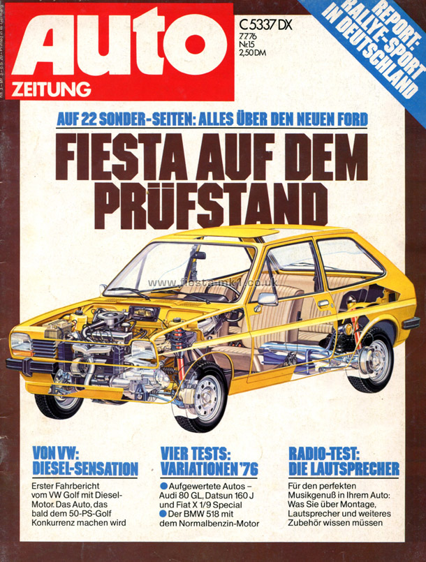 Auto Zeitung - New Car: Fiesta Interview Waldemar Ebers - Front Cover