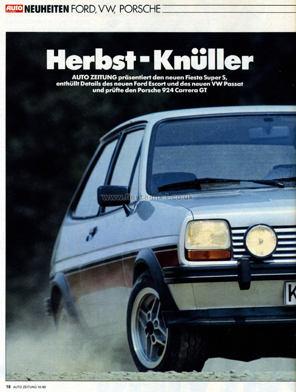 Auto Zeitung - New Car: Fiesta Super S (Supersport) - Page 1