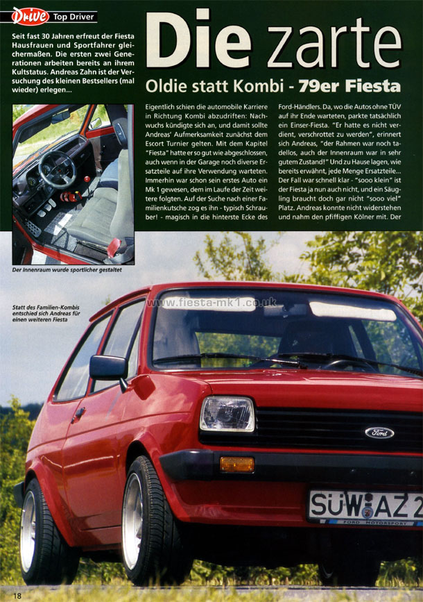 Drive Ford Scene International - Feature: Fiesta 1100 DCNF - Page 1