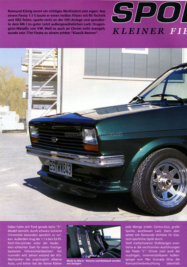 Drive Ford Scene International - Feature: Fiesta 1100S (Sport) - Page 1