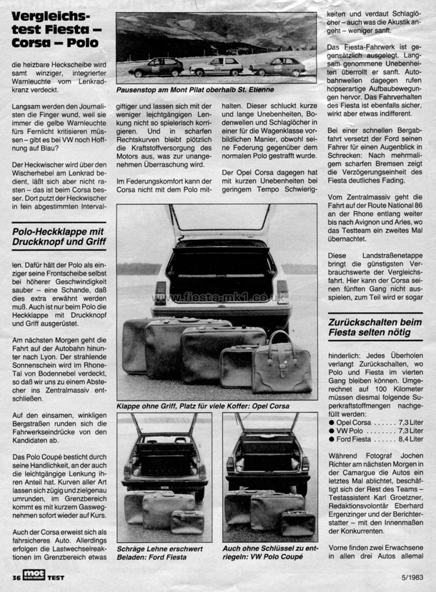 MOT Die Auto-Zeitschrift - Group Test: Fiesta 1300S (Sport) - Page 8