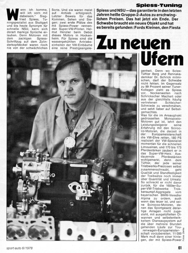 Sport Auto - Feature: Spiess Tuning Fiesta Group 2 - Page 1