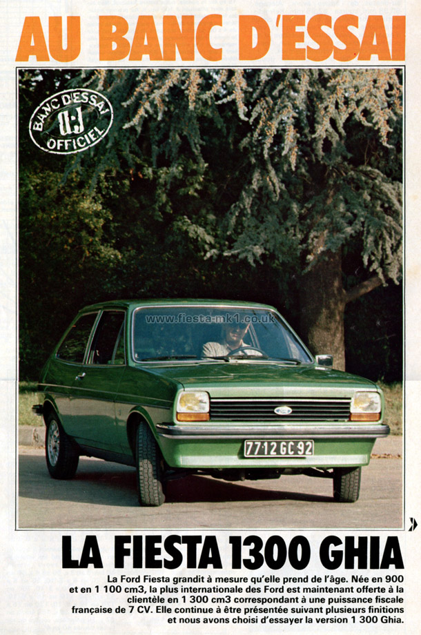 L'Auto-Journal - Road Test: Fiesta Ghia 1300 - Page 1