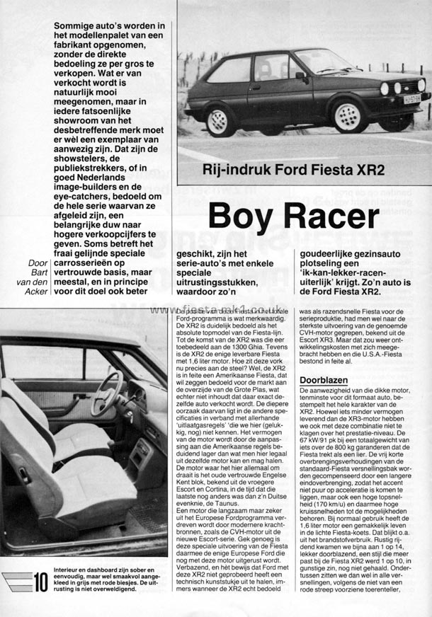 Auto Revue - Road Test: Fiesta XR2 - Page 1