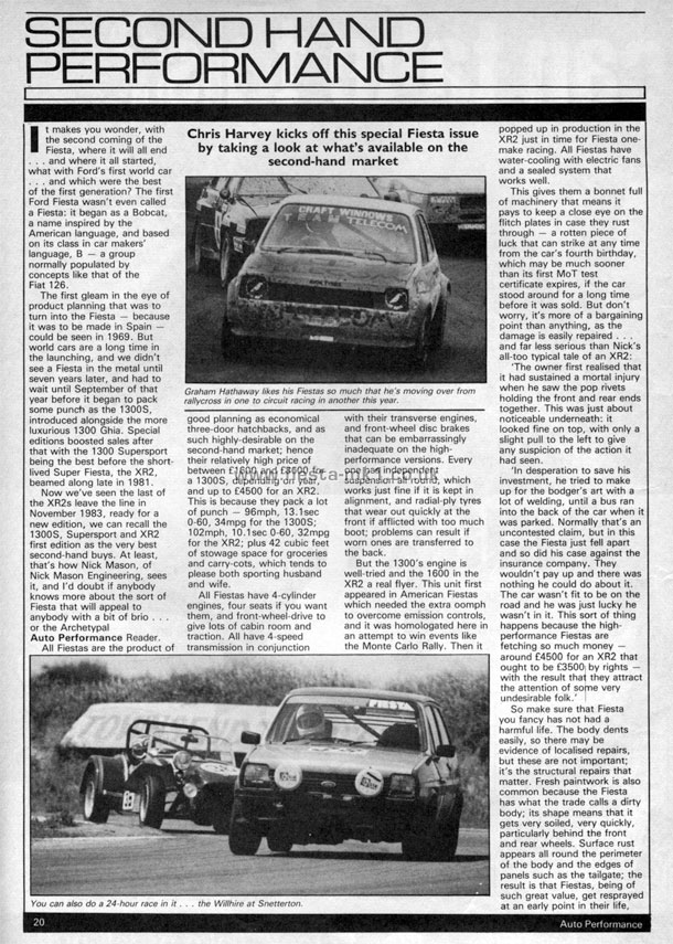 Auto Performance - Buyers Guide: Second Hand Fiesta's - Page 1
