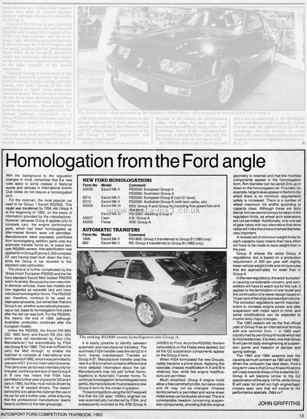 Autosport - News: Fiesta Homologation - Page 1