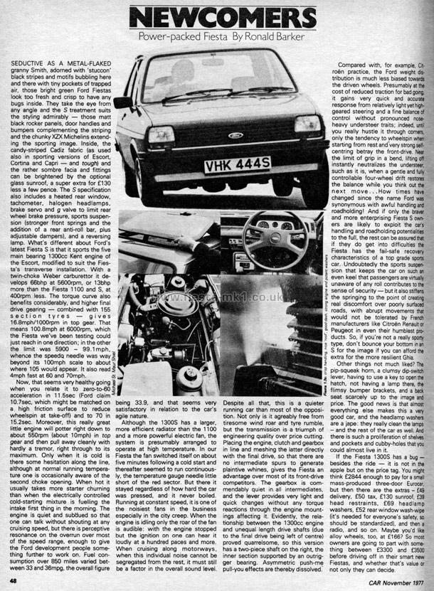 Car - Road Test: Fiesta 1300S - Page 1