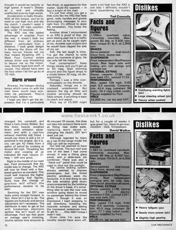 Car Mechanics - Road Test: Fiesta XR2 - Page 3