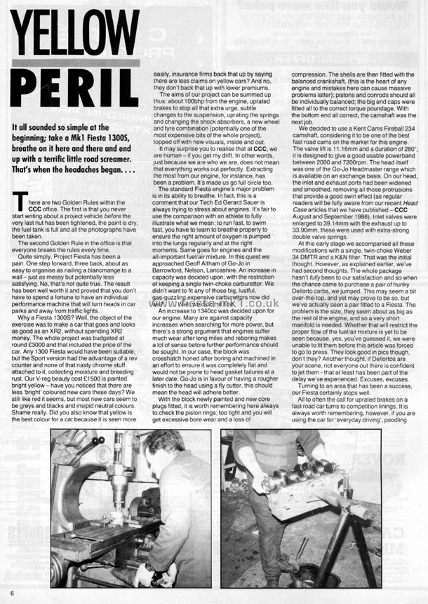 Cars and Car Conversions - Feature: Project Fiesta 1300S - Page 1