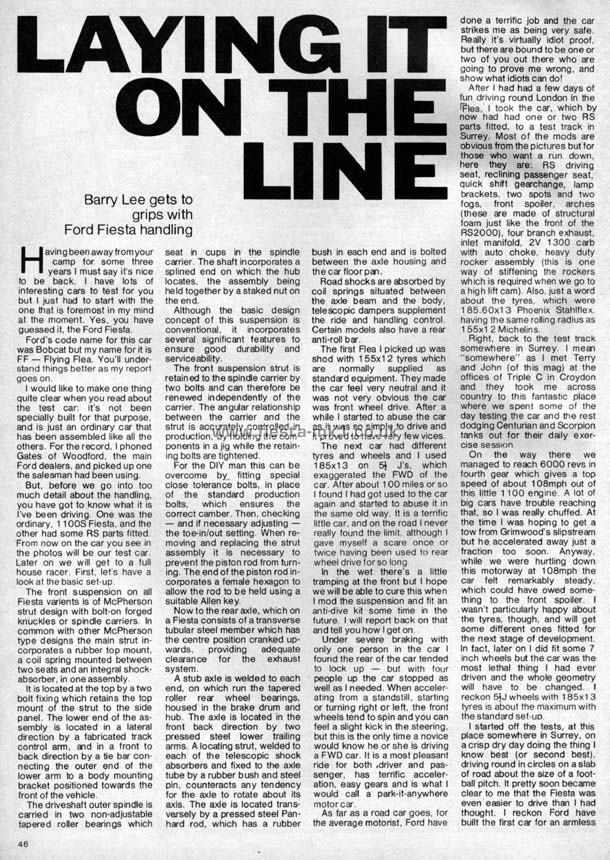 Cars and Car Conversions - Technical: Barry Lee Fiesta Handling - Page 1