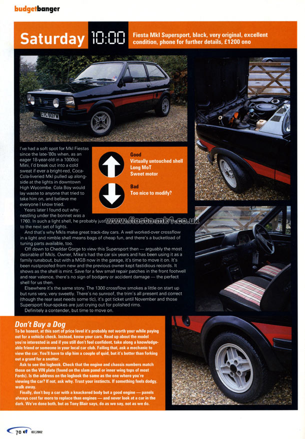 Classic Ford - Buyers Guide: Fiesta Supersport - Page 3