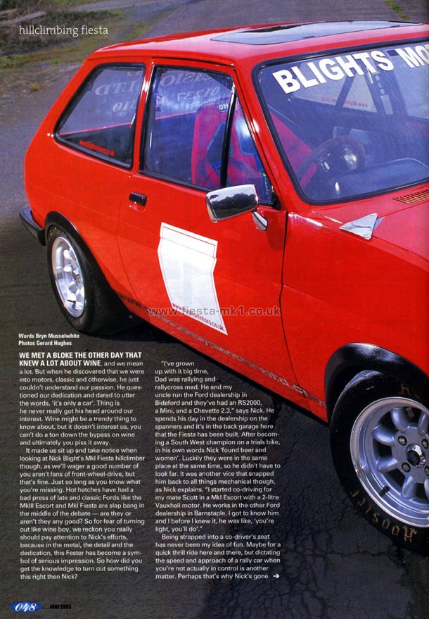 Classic Ford - Feature: Hillclimbing Fiesta - Page 1