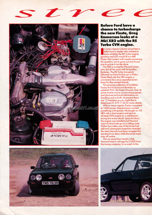 Fast Car - Feature: Fiesta XR2 Turbo CVH - Page 1