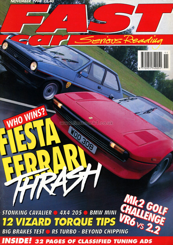 Fast Car - Feature: Fiesta XR2 vs Ferrari 308 GTB - Front Cover
