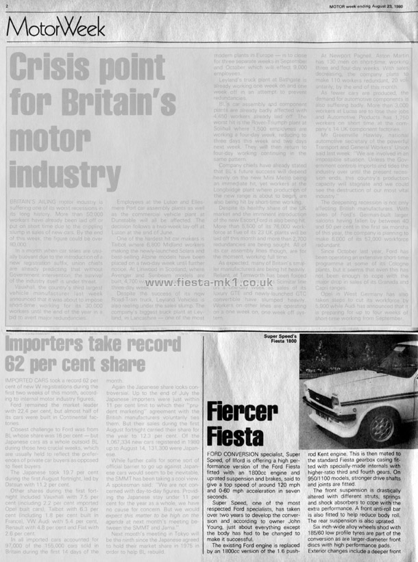 Motor - News: Super Speed Fiesta 1800 - Page 1