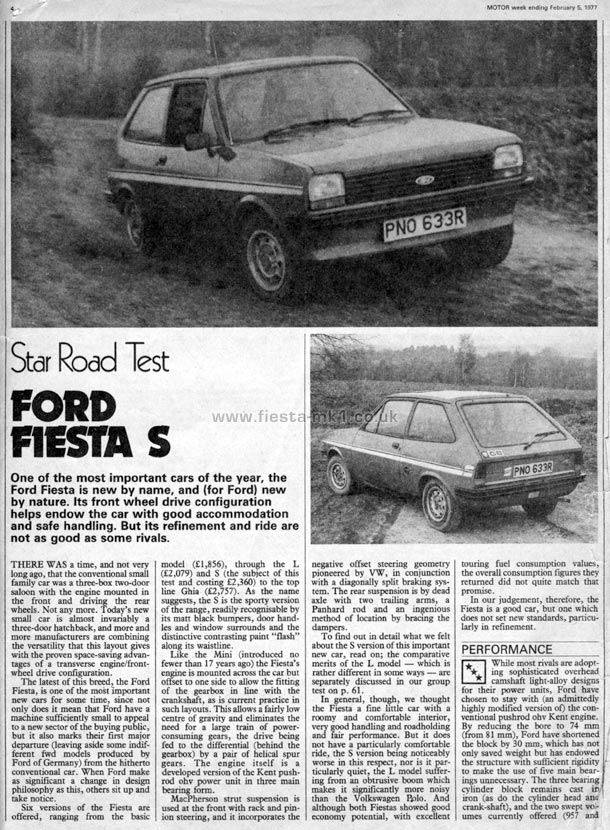 Motor - Road Test: Fiesta 1100S (Sport) - Page 1