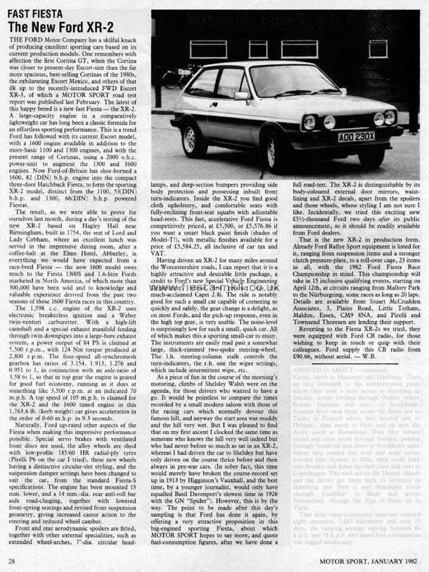 Motor Sport - Road Test: Fiesta XR2 - Page 1