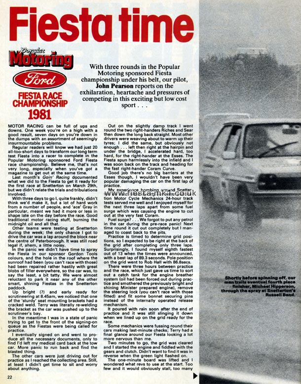 Popular Motoring - Feature: Fiesta Race Championship - Page 1