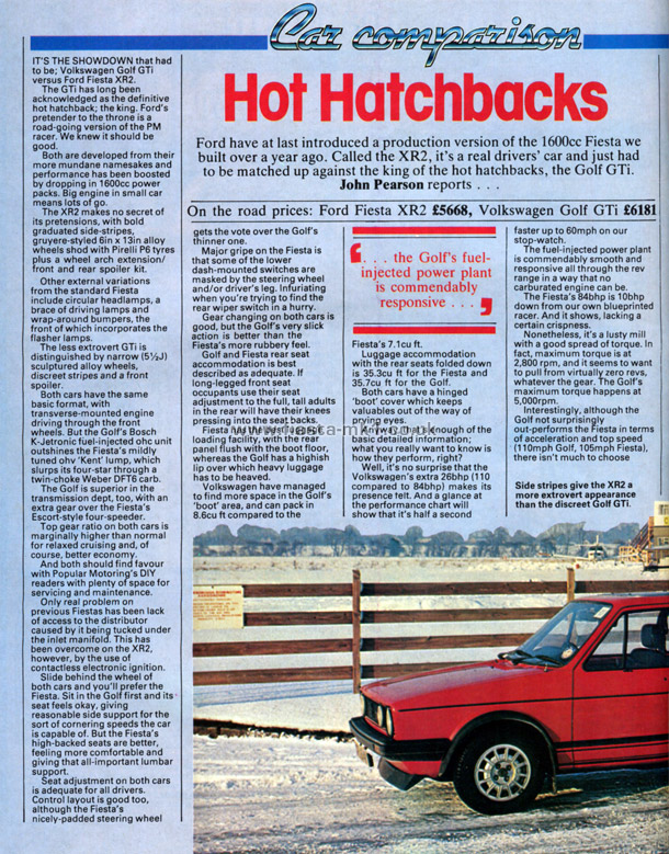 Popular Motoring - Group Test: Fiesta XR2 - Page 1
