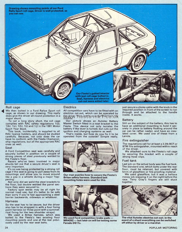 Ford Fiesta Mk1 Magazine Articles Uk Popular Motoring Technical Fiesta Race Preparation