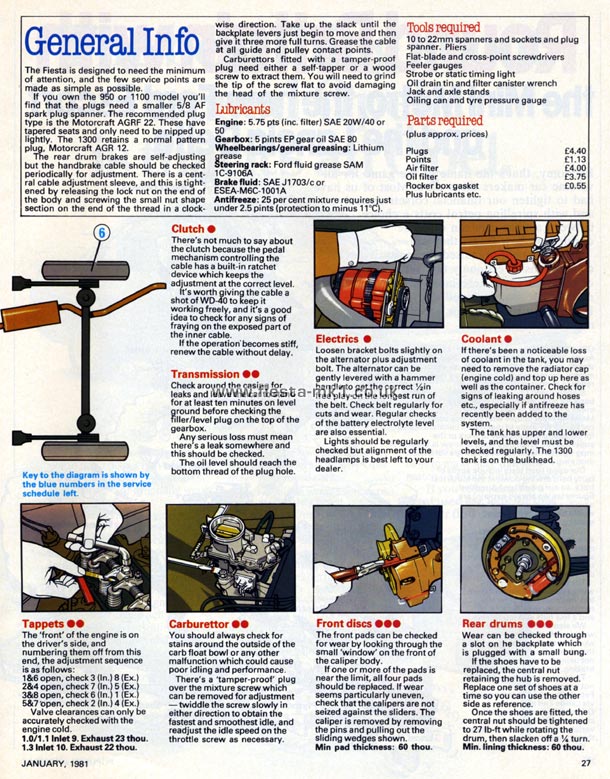 Popular Motoring - Technical: Fiesta Service Data - Page 2