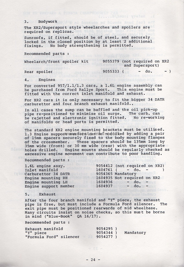 Fiesta MK1 Championship: Regulations & Specifications - Page 24