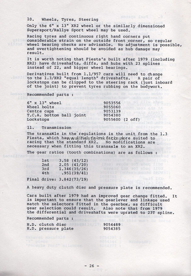 Fiesta MK1 Championship: Regulations & Specifications - Page 26