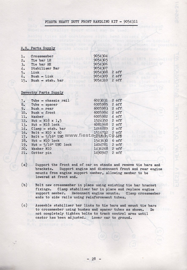 Fiesta MK1 Championship: Regulations & Specifications - Page 28