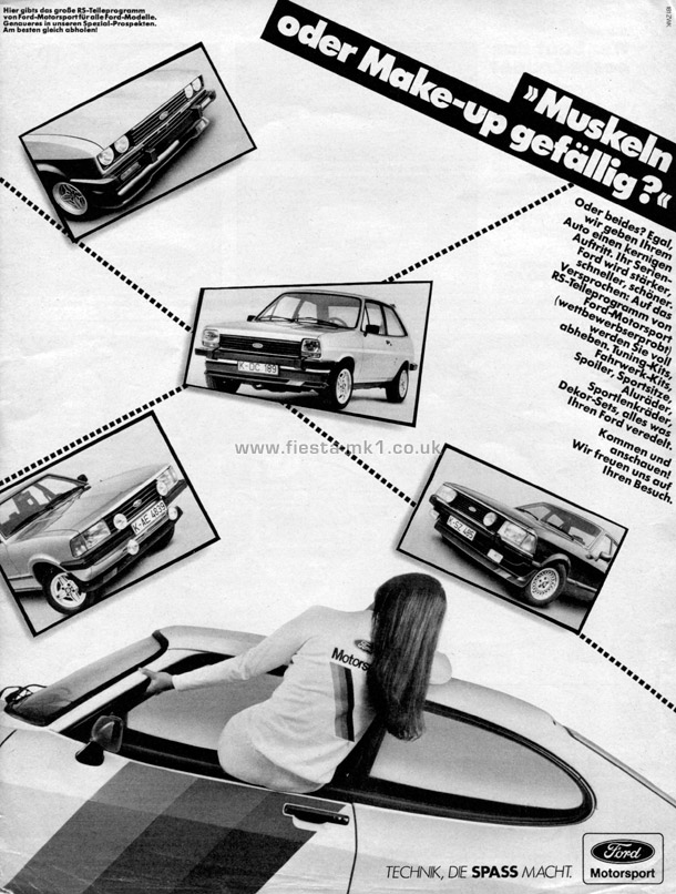 Fiesta MK1: Motorsport RS Teileprogramm