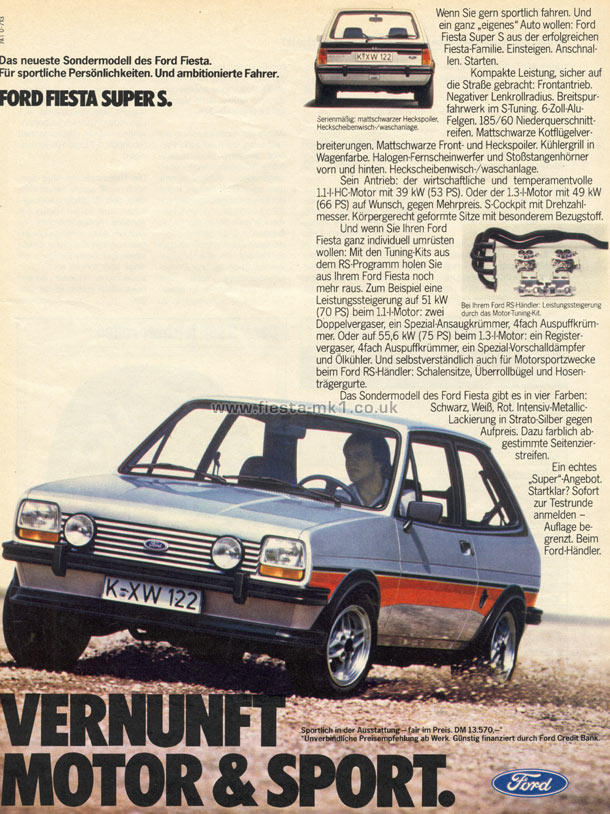 Fiesta MK1: Super S (Supersport)