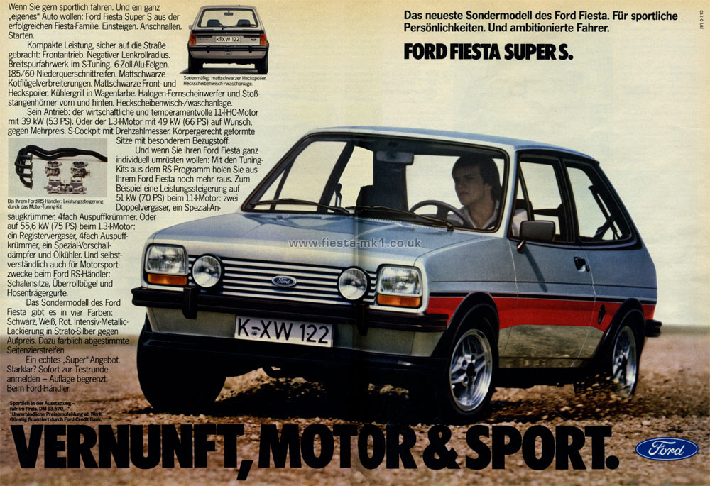 Fiesta MK1: Super S (Supersport) - Double Page